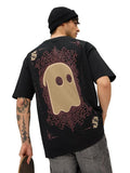 The Souled Store Mr. Soul Men and Boys Short Sleeve Round Neck Purple Graphic Printed Cotton Oversized T-Shirts